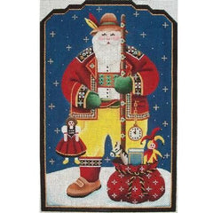 Rebecca Wood Designs Swiss Santa - m Needlepoint Canvas