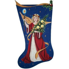 Rebecca Wood Designs Victorian Angel Stocking Needlepoint Canvas - 13M
