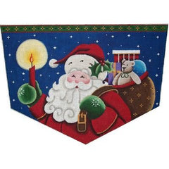 Rebecca Wood Designs Jolly Santa Cuff 18M Needlepoint Canvas