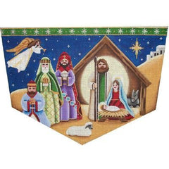 Rebecca Wood Designs Nativity Cuff Needlepoint Canvas - 13M