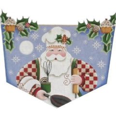 Rebecca Wood Designs Baking Santa 13M Needlepoint Canvas