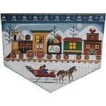 Rebecca Wood Designs Christmas Train 13 m Needlepoint Canvas