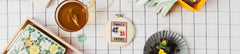 Cotton Clara Beginner Pansy Seeds Cross Stitch Kit