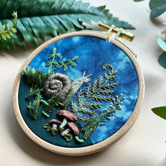 M Creative J Woodland Snail Embroidery Kit