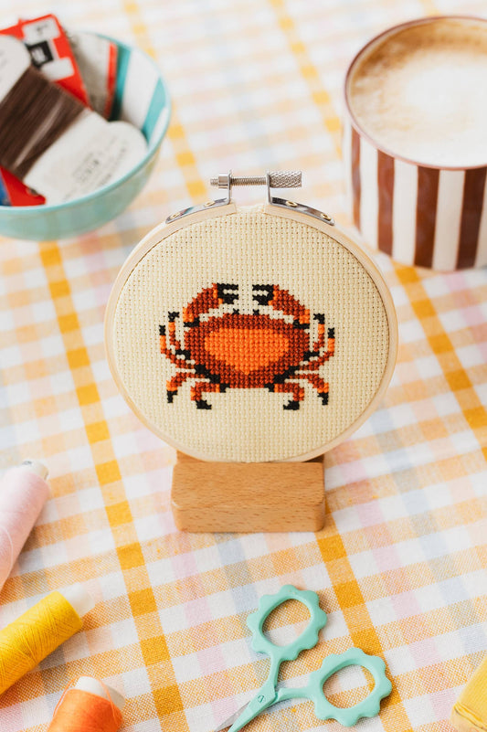 Cotton Clara Craft Kits & Supplies - Crab Beginner Cross Stitch Kit