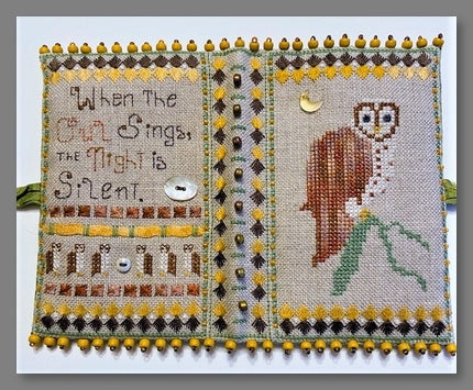 Fern Ridge Collections Night Owl Needle Case Cross Stitch kit