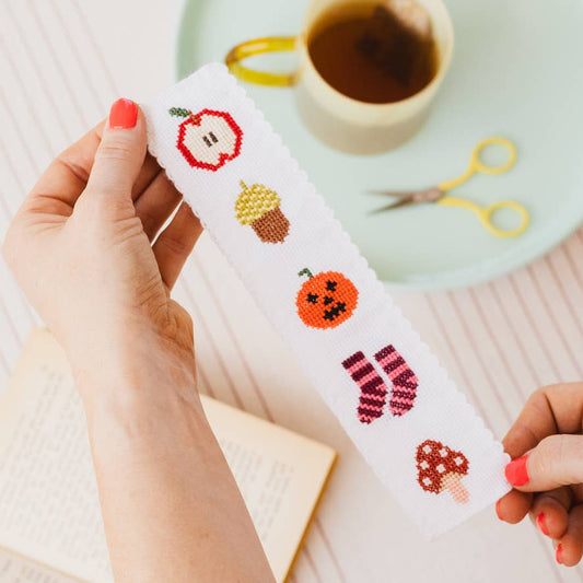 Cotton Clara Autumn Cross Stitch Bookmark Kit