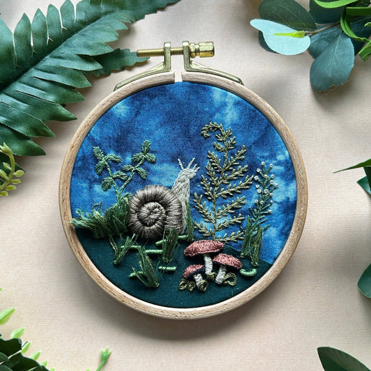 M Creative J Woodland Snail Embroidery Kit