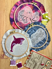 M Creative J Pacific Northwest Animal Embroidery Peel Stick and Stitch Patterns