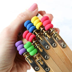 Stitched Modern Comfort Grips for Embroidery Hoop Screws