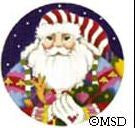 Melissa Shirley Designs Santa Face Orn HH Needlepoint Canvas