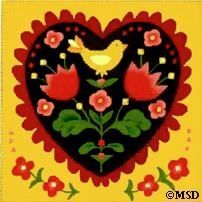 Melissa Shirley Designs Heart Square Needlepoint Canvas