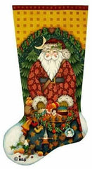 Melissa Shirley Designs Old Fashioned Santa w/Toys Needlepoint Canvas
