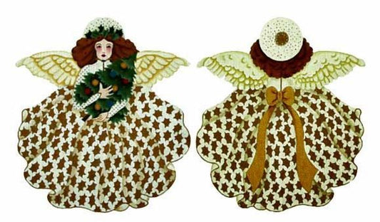Melissa Shirley Designs Gilded Holly Angel Needlepoint Canvas