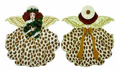 Melissa Shirley Designs Gilded Holly Angel Needlepoint Canvas