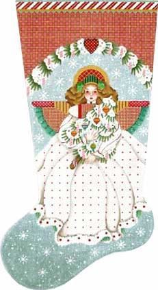 Melissa Shirley Designs Peppermint Stick Stocking Needlepoint Canvas