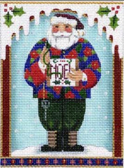 Melissa Shirley Designs Needlepoint Santa Needlepoint Canvas