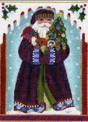 Melissa Shirley Designs Fancy Santa Needlepoint Canvas
