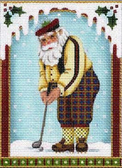Melissa Shirley Designs Golfing Santa Needlepoint Canvas