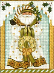Melissa Shirley Designs Golden Santa Needlepoint Canvas