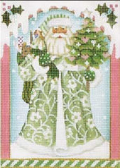 Melissa Shirley Designs Wintergreen Santa Needlepoint Canvas