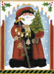 Melissa Shirley Designs Wild Wood Santa Needlepoint Canvas