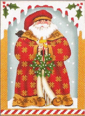 Melissa Shirley Designs Golden Star Santa Needlepoint Canvas