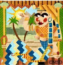 Melissa Shirley Designs Cleopatra Wild Woman Needlepoint Canvas