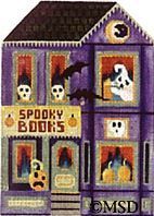 Melissa Shirley Designs Spooky Books Needlepoint Canvas