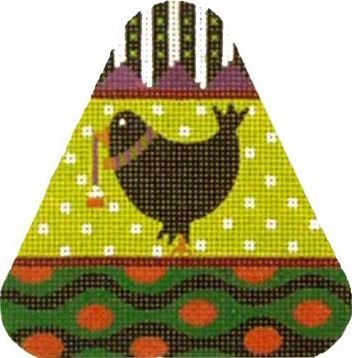 Melissa Shirley Designs Candy Corn Crow Needlepoint Canvas