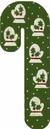 Melissa Shirley Designs Candy Cane-Mittens Needlepoint Canvas