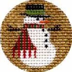 Melissa Shirley Designs Advent Treasure- Snowman Needlepoint Canvas