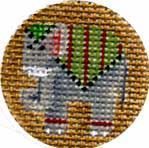 Melissa Shirley Designs Advent Treasure- Elephant Needlepoint Canvas