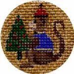 Melissa Shirley Designs Advent Treasure- Monkey Needlepoint Canvas