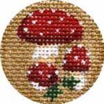 Melissa Shirley Designs Advent Treasure- Mushrooms Needlepoint Canvas