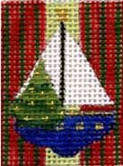 Melissa Shirley Designs Advent Treasure- Sail boat Needlepoint Canvas