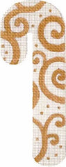 Melissa Shirley Designs Golden Swirls Candy Cane B Needlepoint Canvas