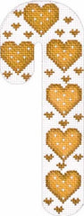 Melissa Shirley Designs Golden Hearts Candy Cane Needlepoint Canvas