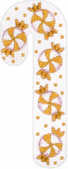 Melissa Shirley Designs Golden Candies Candy Cane Needlepoint Canvas