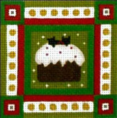 Melissa Shirley Designs Plum Pudding Ornament Needlepoint Canvas