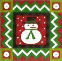 Melissa Shirley Designs Snowman Patterned Ornament Needlepoint Canvas