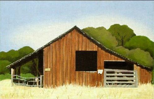 Melissa Shirley Designs Brown Barn Needlepoint Canvas