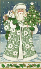 Melissa Shirley Designs Wintergreen Santa Needlepoint Canvas
