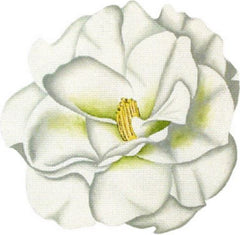 Melissa Shirley Designs White Camellia Needlepoint Canvas