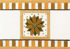 Melissa Shirley Designs Gold Crackers- Poinsettia Needlepoint Canvas