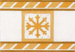 Melissa Shirley Designs Gold Crackers- Snowflake Needlepoint Canvas