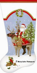 Melissa Shirley Designs Santa/reindeer Stocking Needlepoint Canvas