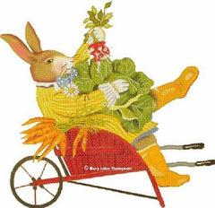 Melissa Shirley Designs Wheelbarrow Bunny Needlepoint Canvas