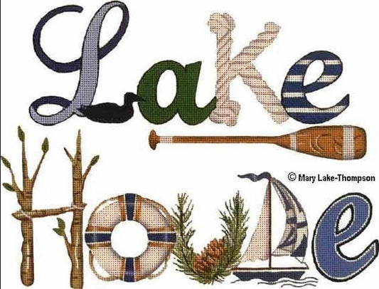 Melissa Shirley Designs Lake House Needlepoint Canvas
