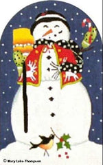 Melissa Shirley Designs Broom Snowman Needlepoint Canvas